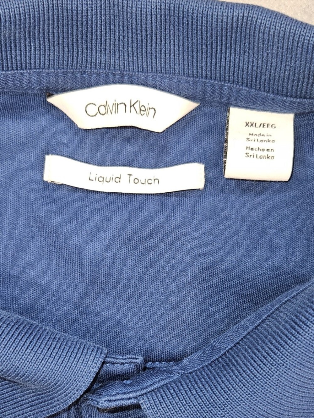 Calvin Klein Men's XXL Liquid Touch Royal Blue Polo Shirt - Picture 8 of 13